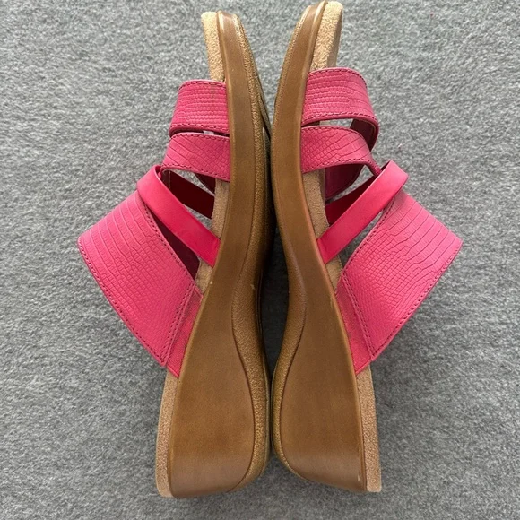 Kim Rogers Ultra Comfort Wedge Sandles with Layered Straps 8.5 Pink - Picture 4 of 8